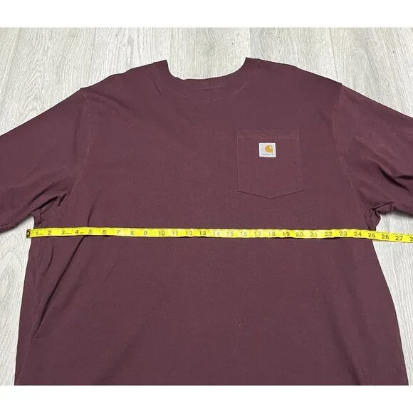 Carhartt Workwear Loose Fit T Shirt Maroon Men’s Extra Large XL - Picture 5 of 5